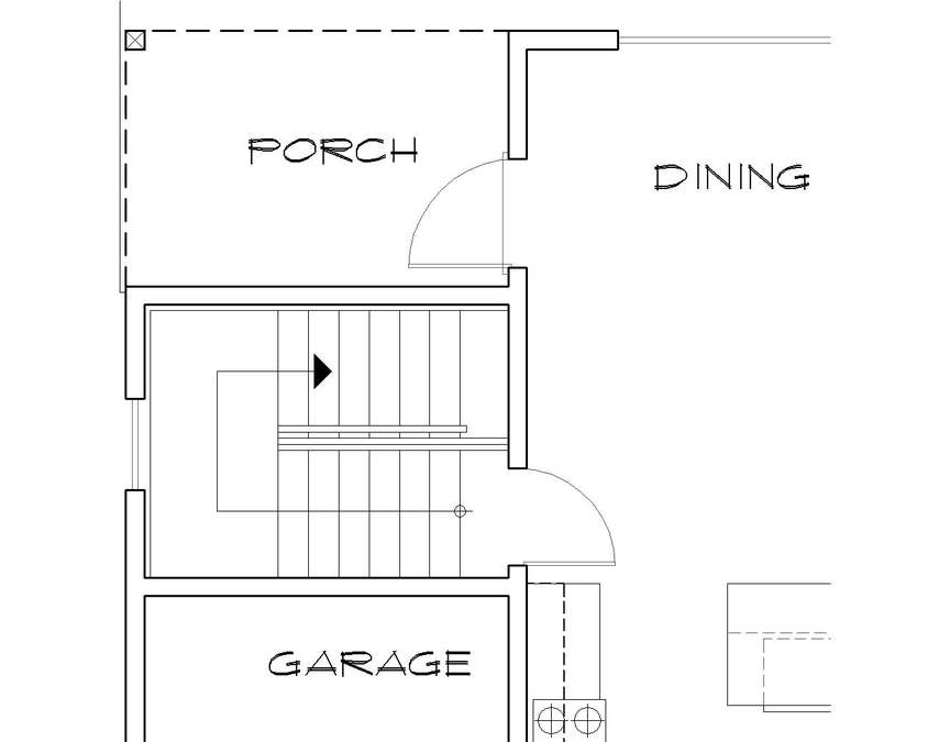 Basement Stair Location image for Mascord Buckner--Basement Stair Location