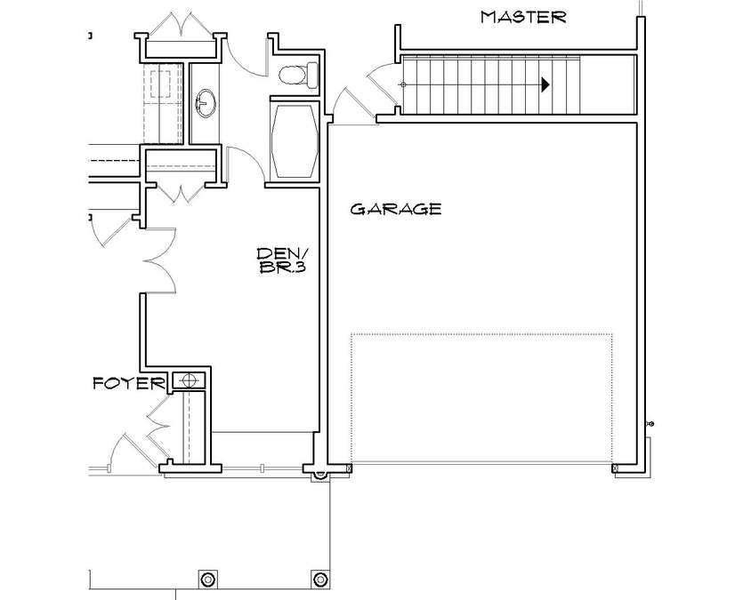 Basement Stair Location image for Mascord Odell--Basement Stair Location