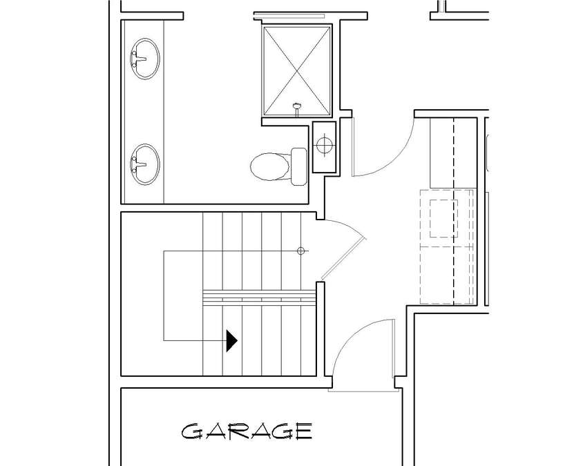 Basement Stair Location image for Mascord Wenlock--Basement Stair Location
