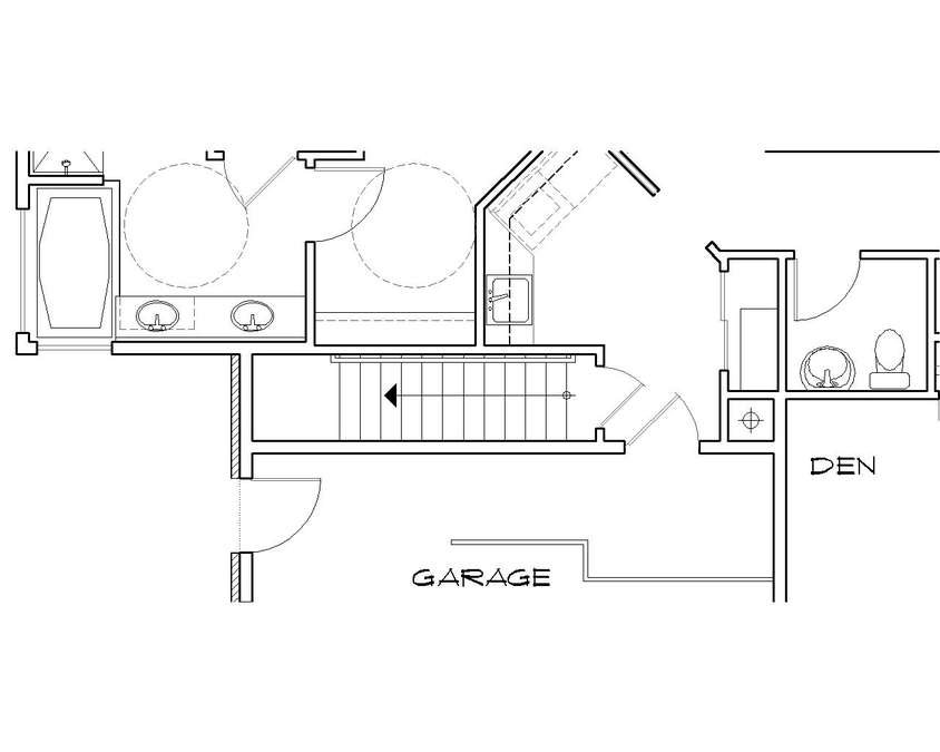 Basement Stair Location image for Mascord Karlstad--Basement Stair Location