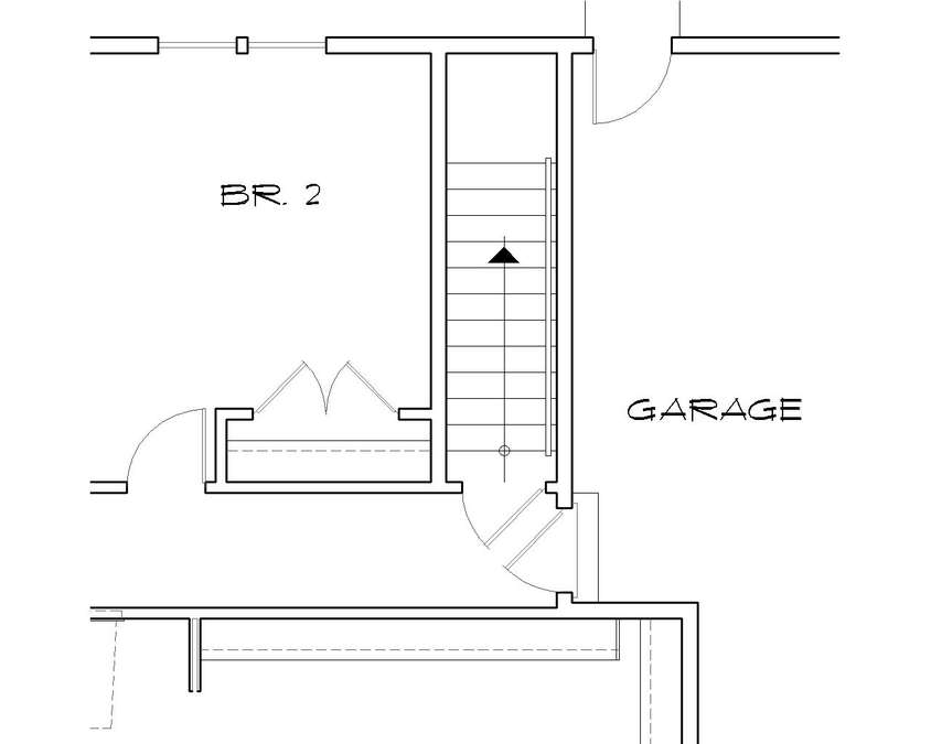Basement Stair Location image for Mascord Garrett--Basement Stair Location
