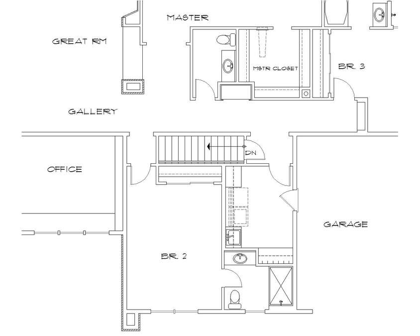 Basement Stair Location image for Mascord --Basement Stair Location