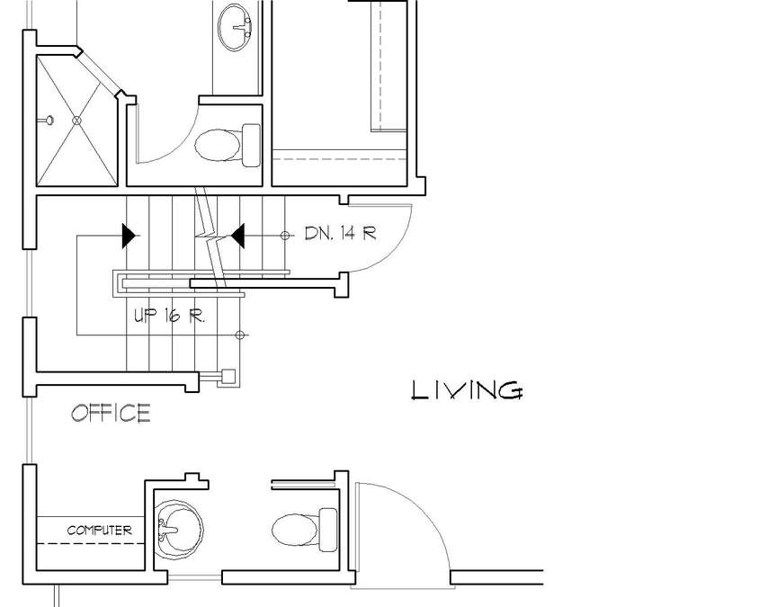 Basement Stair Location image for Mascord Morris--Basement Stair Location