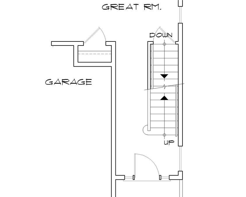 Basement Stair Location image for Mascord Monroe--Basement Stair Location
