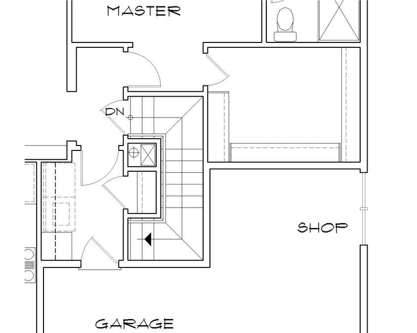 Basement Stair Location image for Mascord Silvercrest--Basement Stair Location