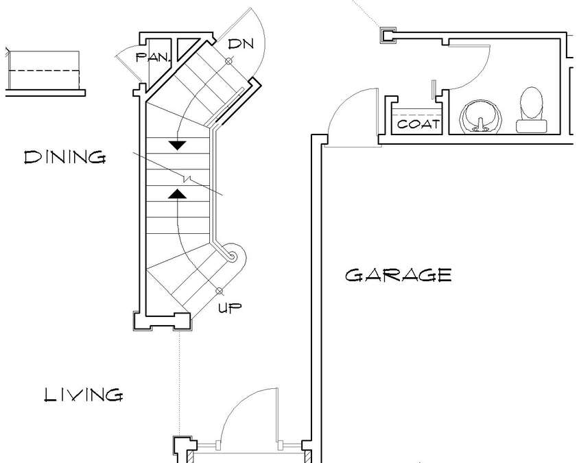 Basement Stair Location image for Mascord Brownsdale--Basement Stair Location