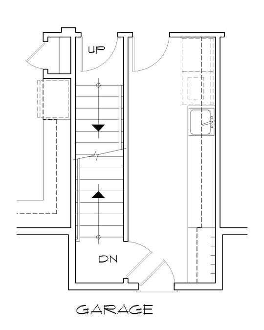 Basement Stair Location image for Mascord Ravenwood--Basement Stair Location