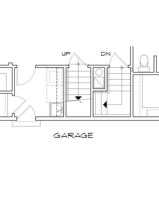 Basement Stair Location image for Mascord Jasper--Basement Stair Location