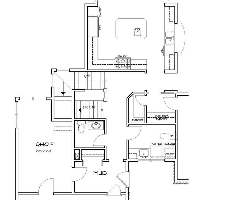 Basement Stair Location image for Mascord Farnsworth--Basement Stair Location