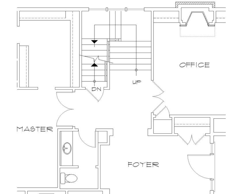 Basement Stair Location image for Mascord Copper Falls--Basement Stair Location