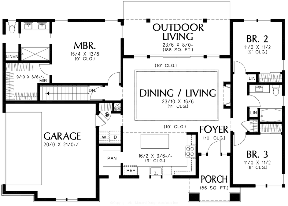Main Floor Plan image for Mascord --Main Floor Plan