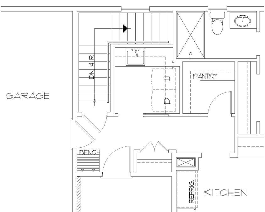 Basement Stair Location image for Mascord Bridgeview--Basement Stair Location