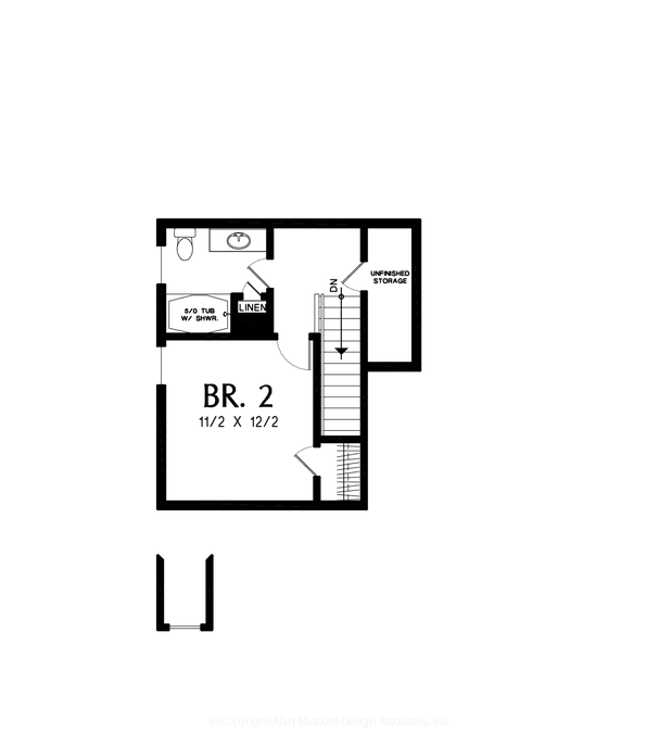Upper Floor Plan image for Mascord --Upper Floor Plan