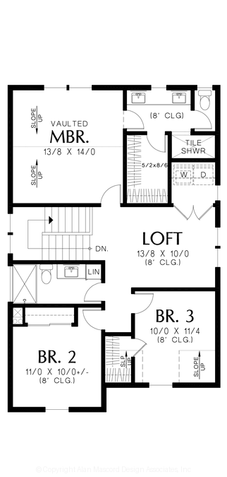 Upper Floor Plan image for Mascord --Upper Floor Plan