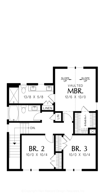 Upper Floor Plan image for Mascord --Upper Floor Plan
