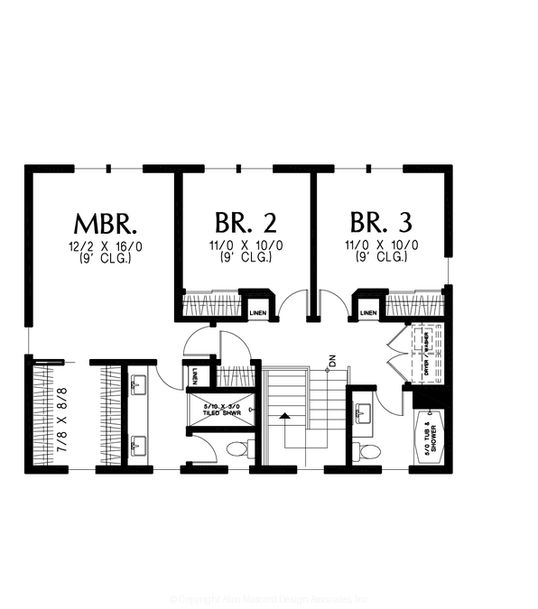 Upper Floor Plan image for Mascord --Upper Floor Plan