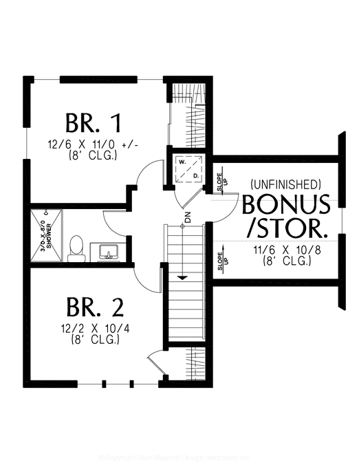 Upper Floor Plan image for Mascord --Upper Floor Plan