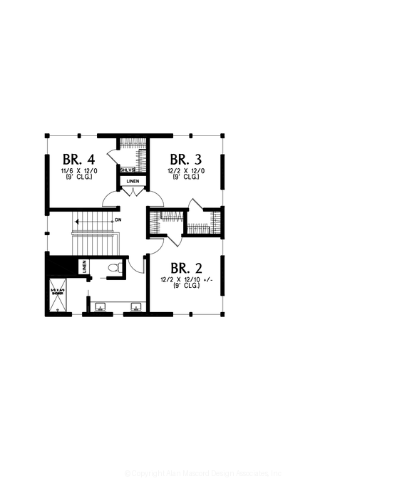 Upper Floor Plan image for Mascord --Upper Floor Plan